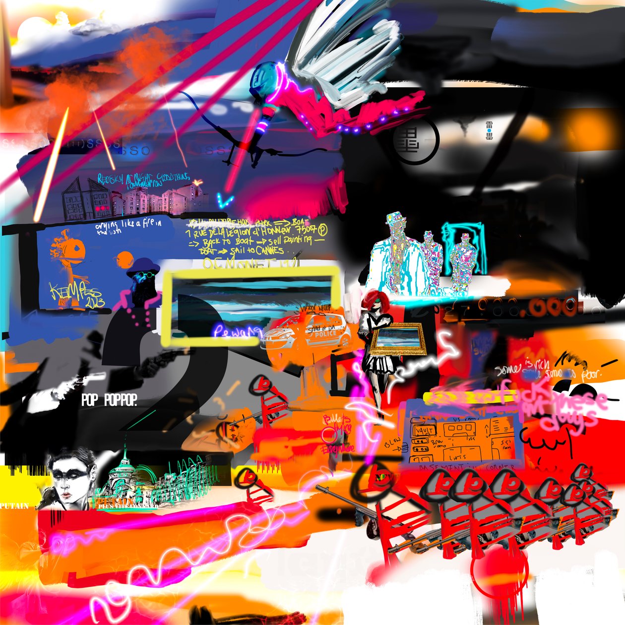 Paris Mob, 2023 (arte digital) de Paul Kempton
