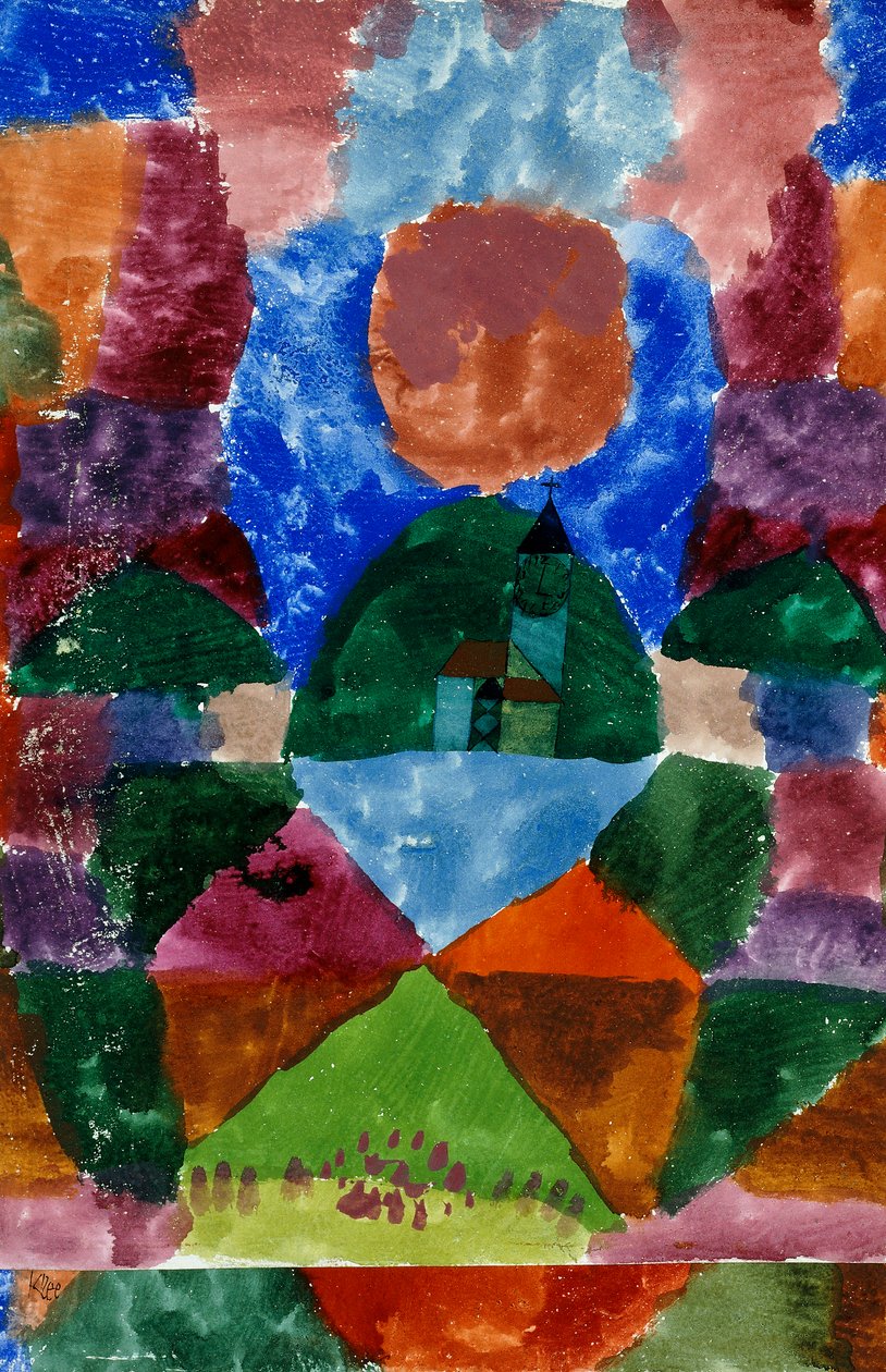 Uma vista comprimida de Tegernsee de Paul Klee