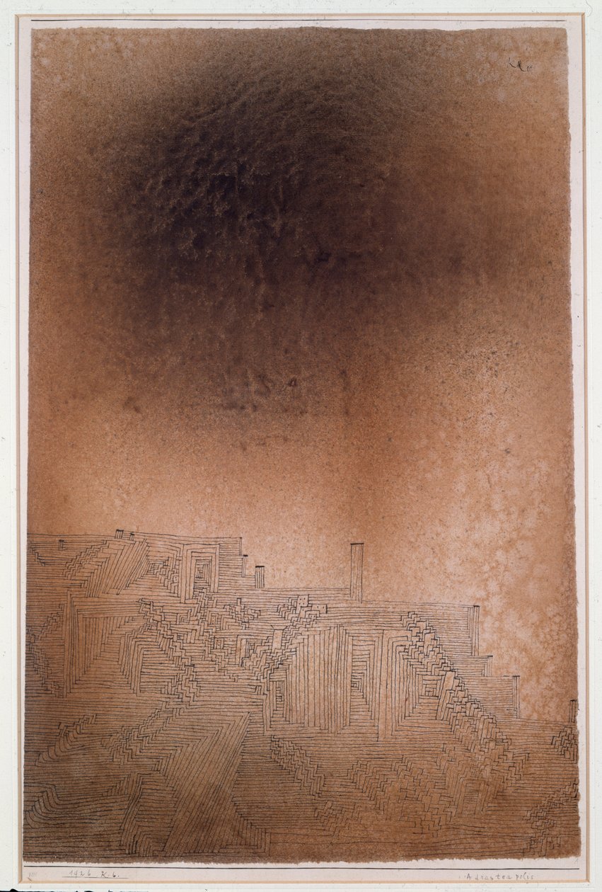 Adrasteapolis (Tinta e aguarela, século XX) de Paul Klee