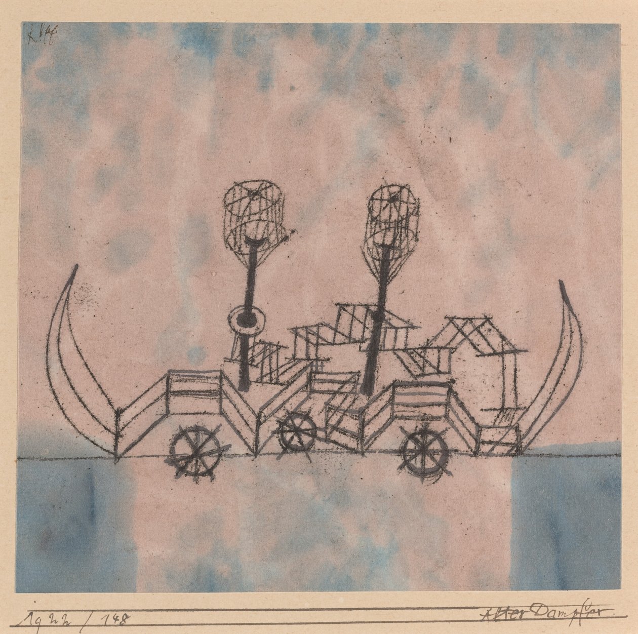 Barco a vapor antigo de Paul Klee