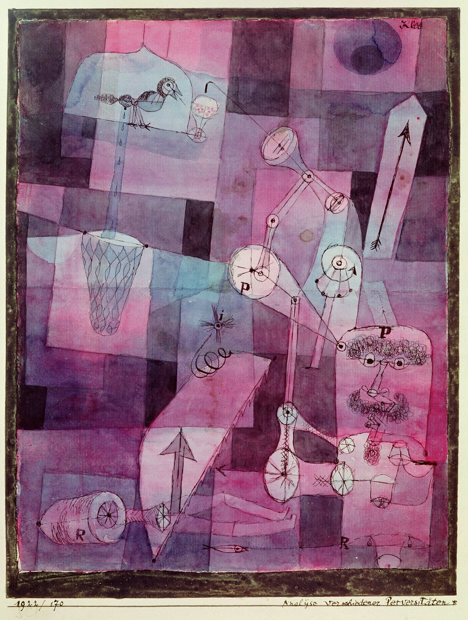 Análise de diversas perversidades de Paul Klee