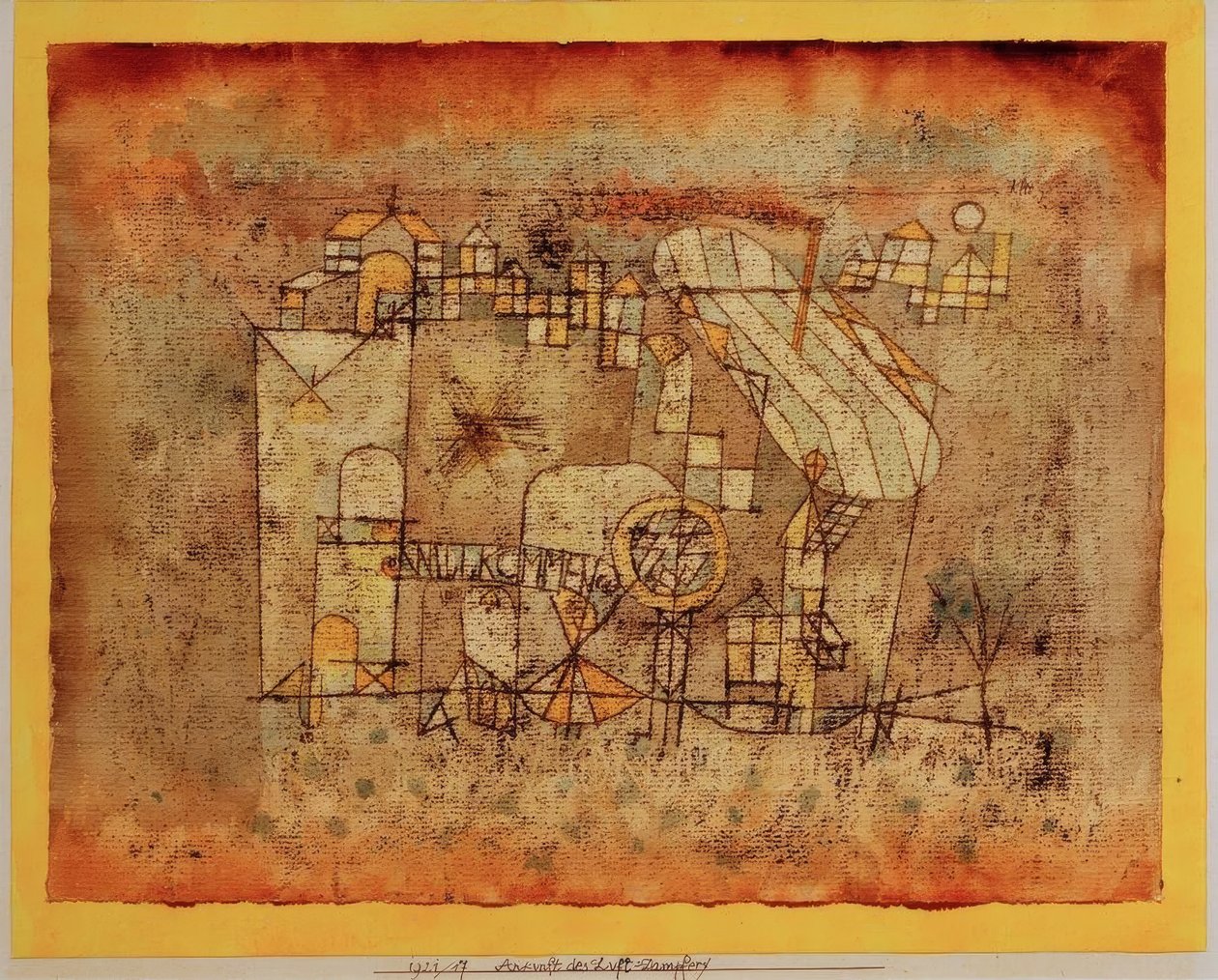 Chegada do navio a ar de Paul Klee