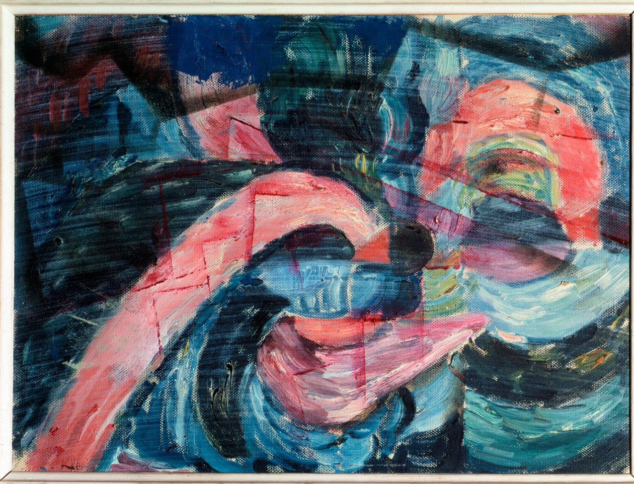 Chegar às margens de um riacho e construir uma ponte - Pintura de Paul Klee