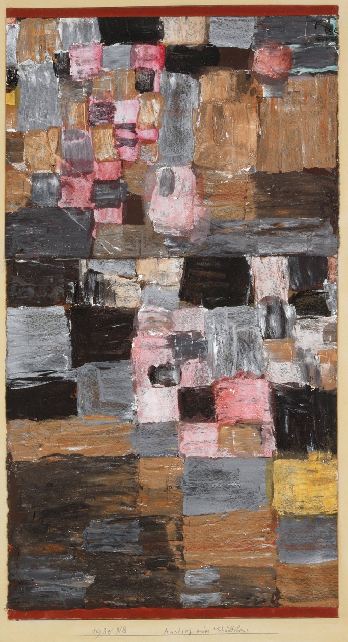 Ascensão de uma pequena cidade, 1930. de Paul Klee