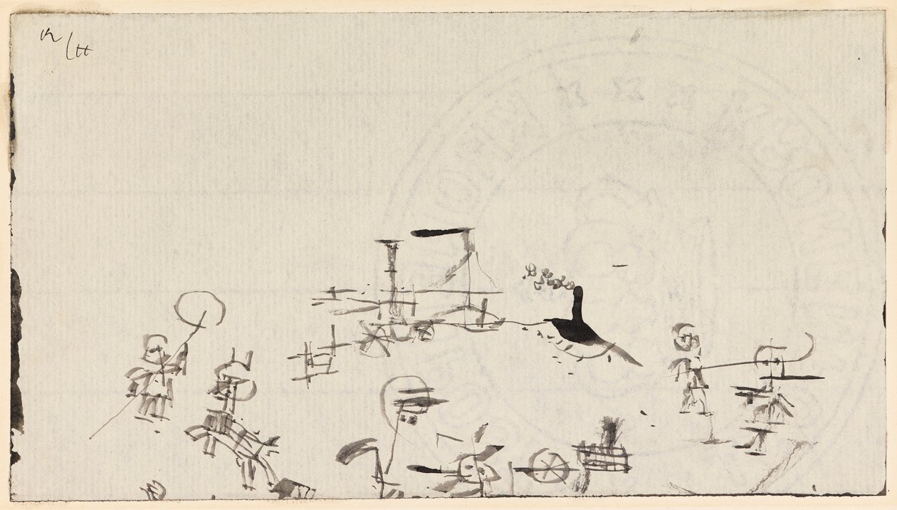 Praia movimentada, 1926. de Paul Klee
