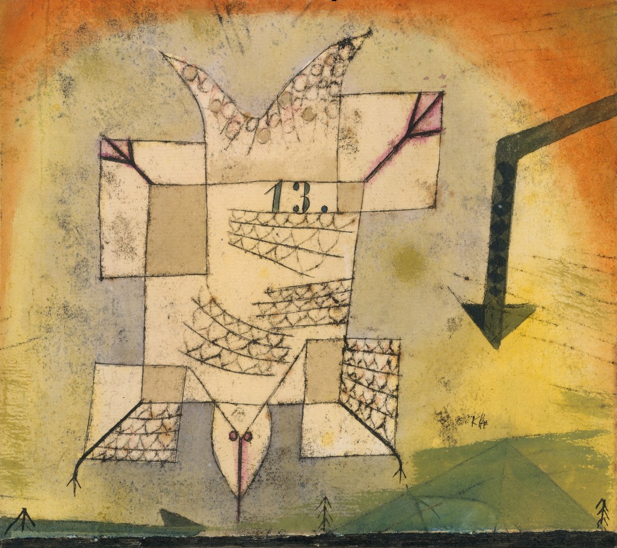 Despenhamento de aves de Paul Klee