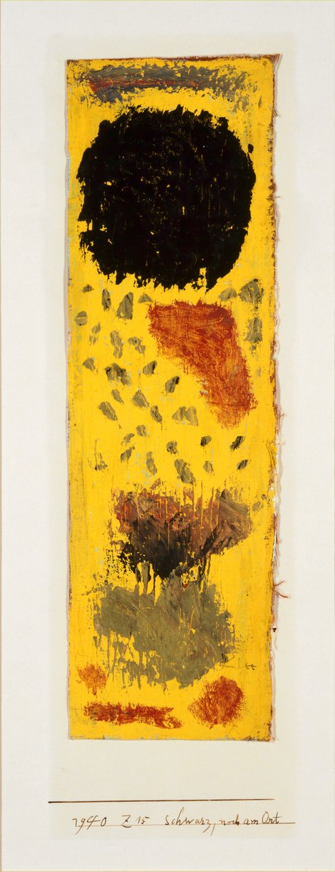 Preto, ainda no lugar, 1940. de Paul Klee