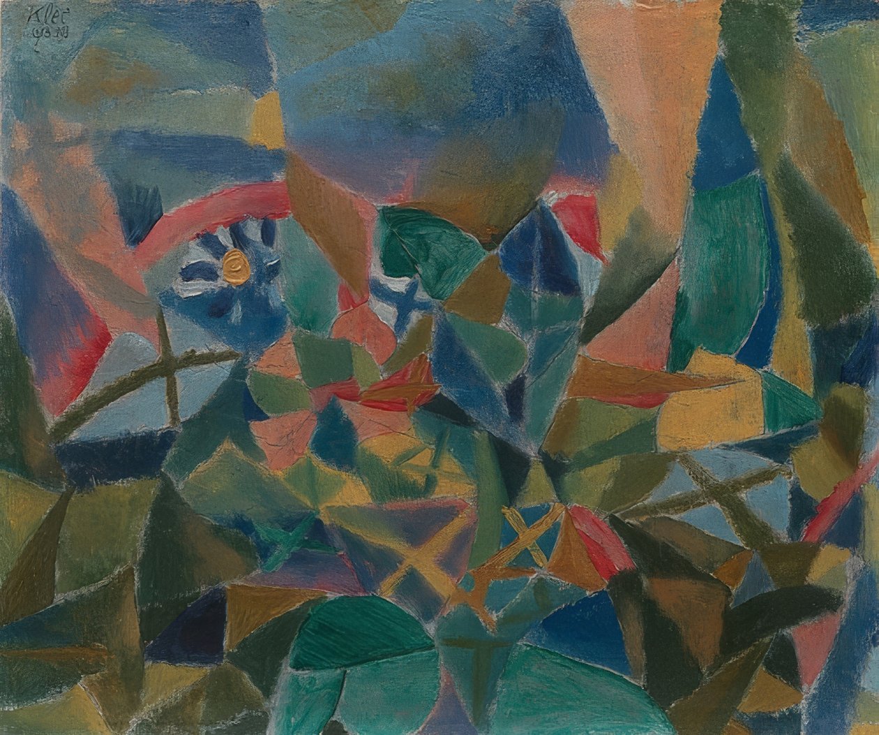 Canteiro de flores. 1913 de Paul Klee