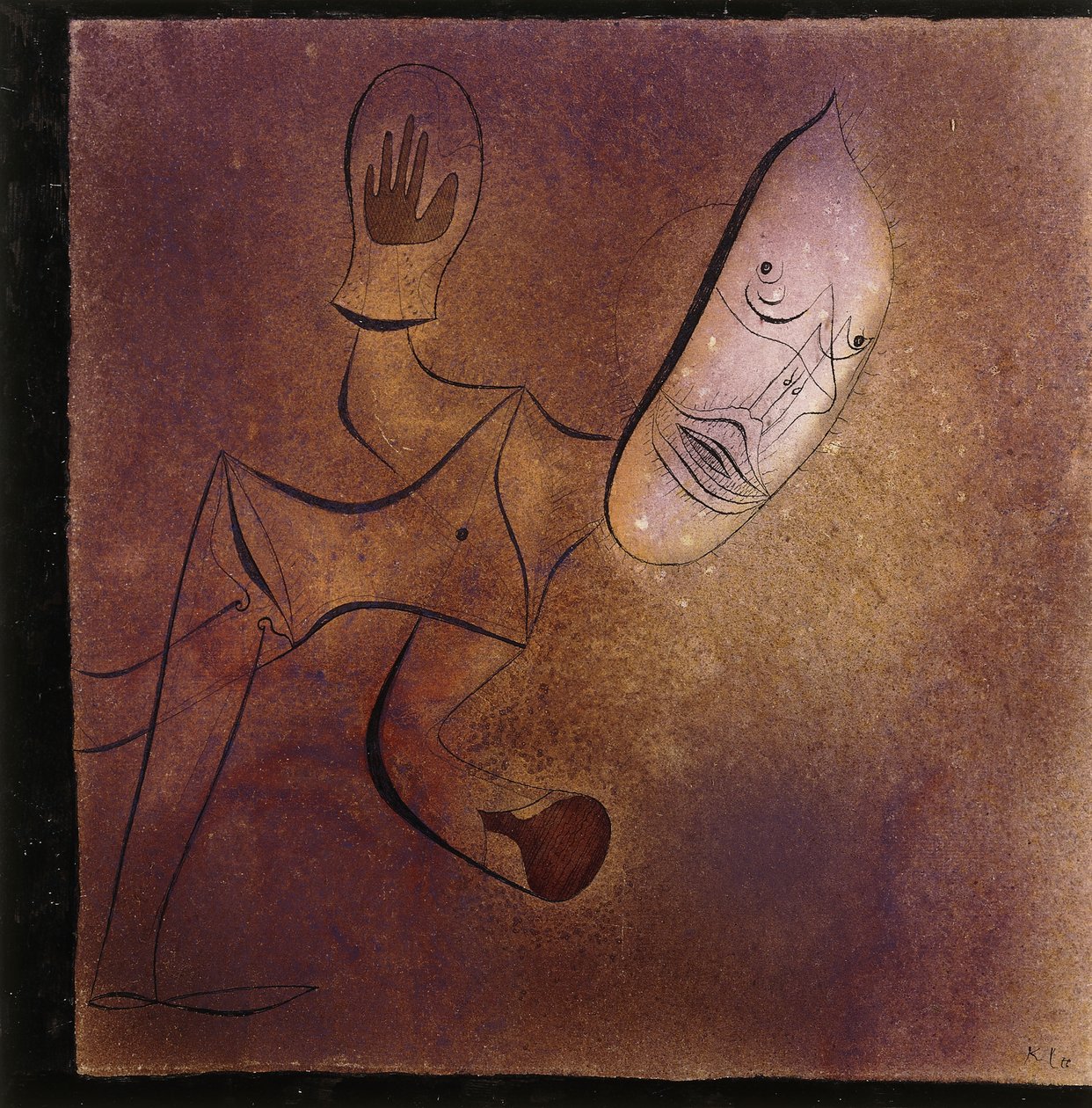 Brutal Pierrot; Brutaler Pierrot de Paul Klee