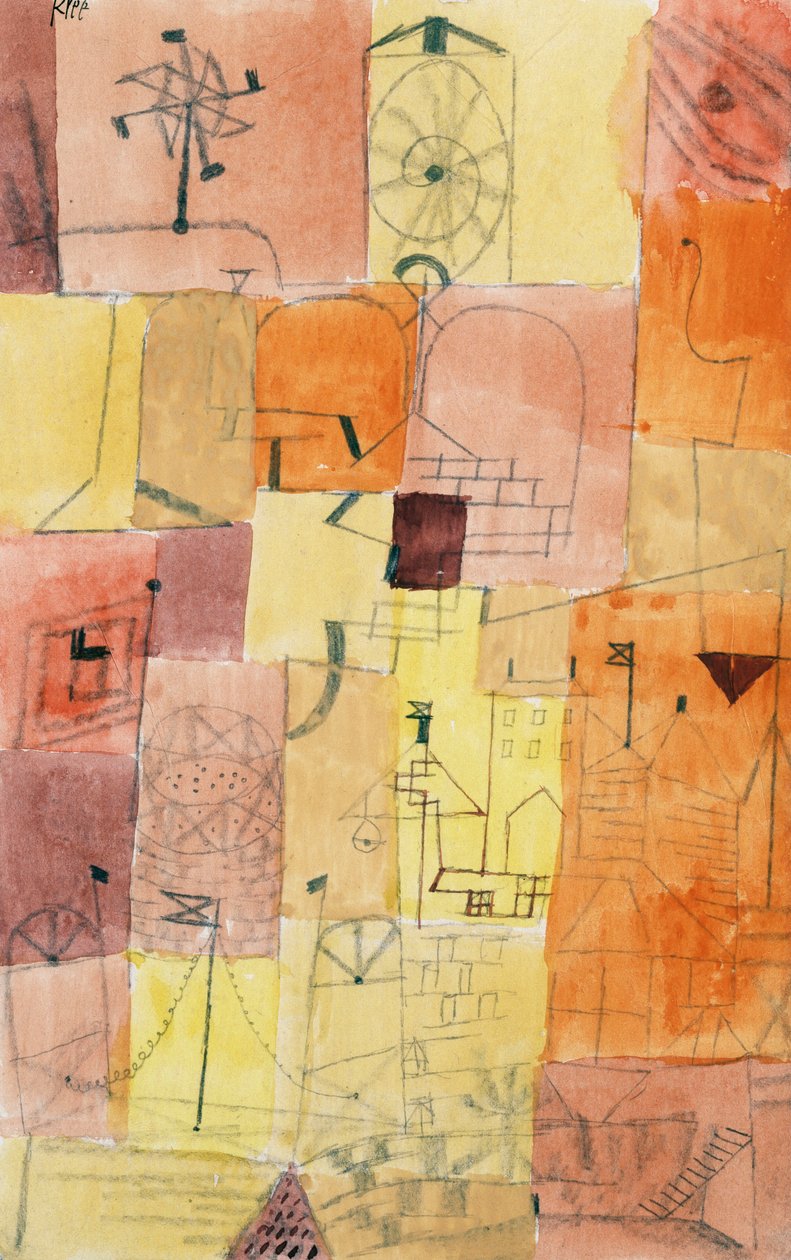Cidade das crianças com moinho de vento de Paul Klee