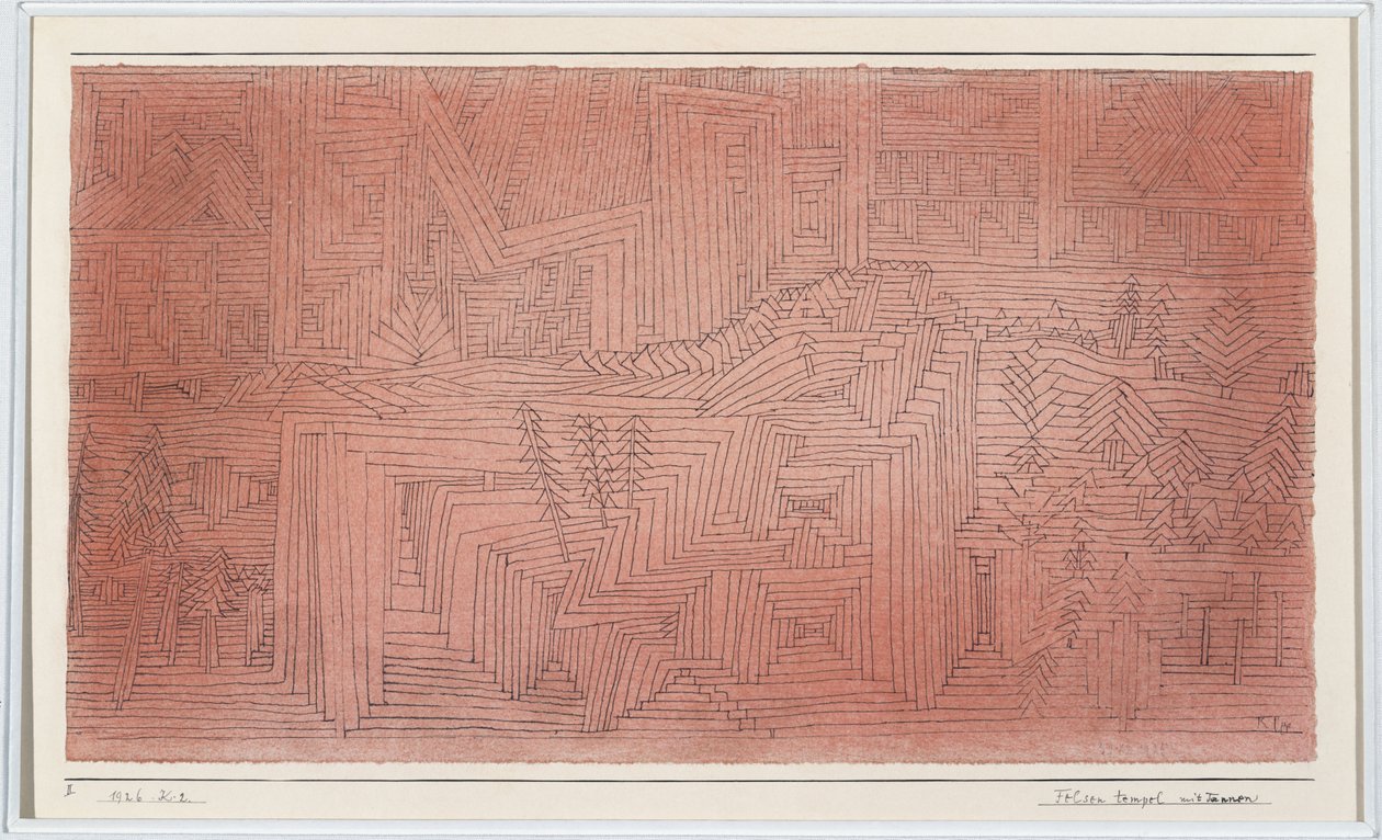 Templos de Penhascos com Penhascos de Paul Klee