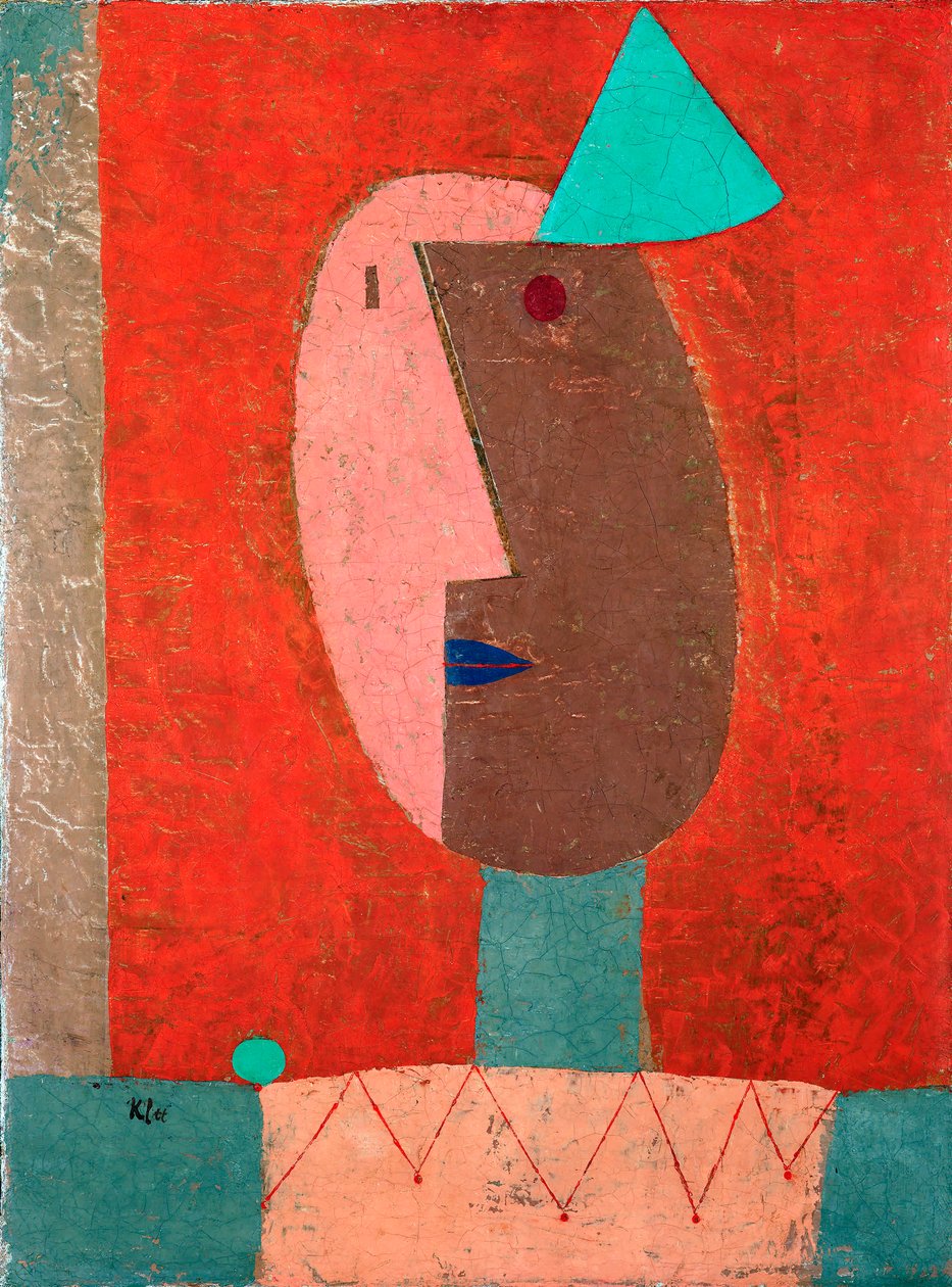 "Palhaço "1929 (óleo sobre tela) de Paul Klee