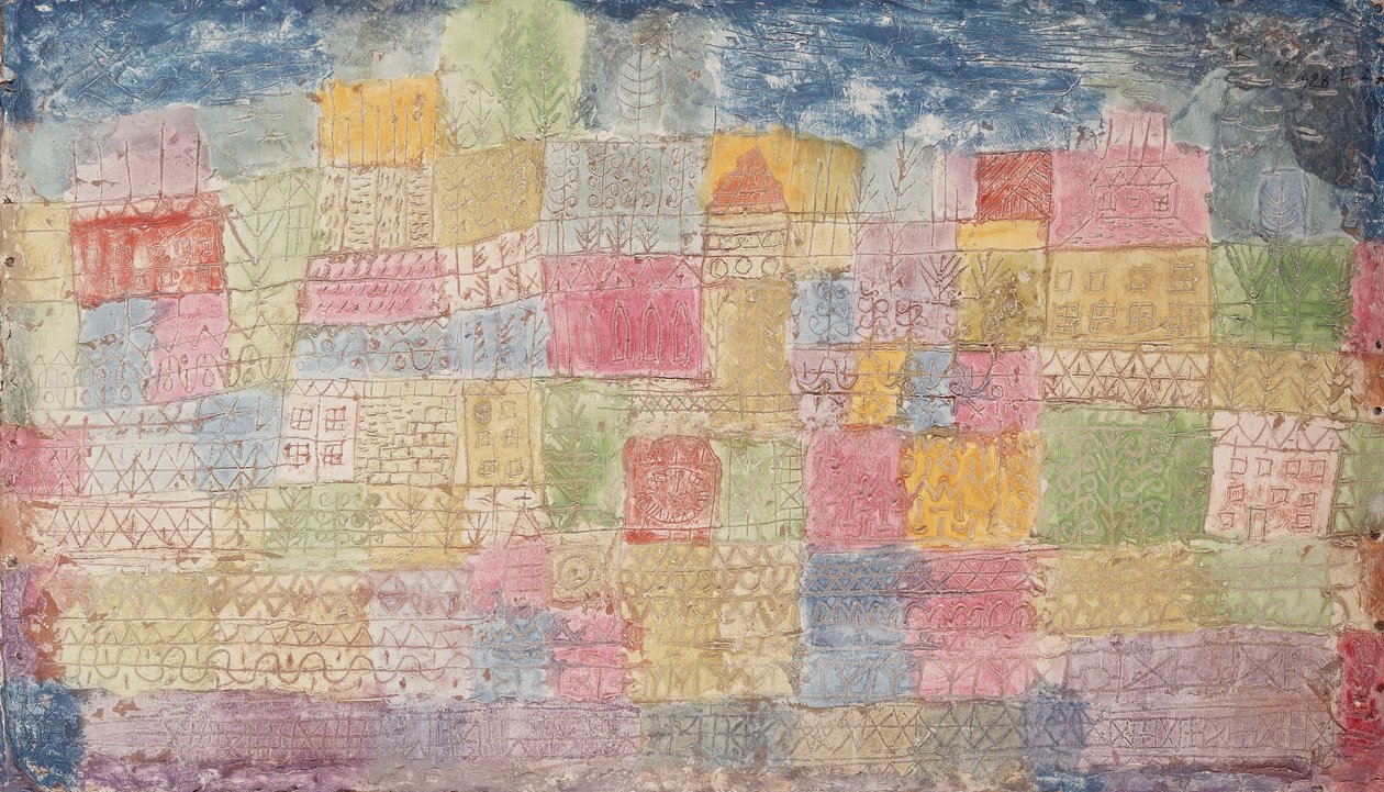 Paisagem colorida; Bunte Landschafte de Paul Klee