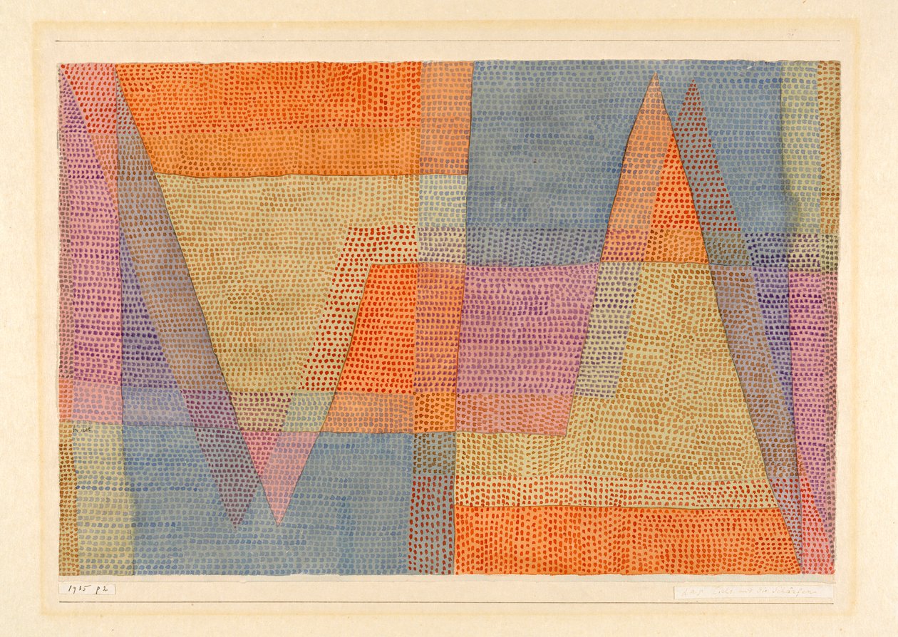 A luz e a nitidez La lumière et les arêtes, 1935. de Paul Klee