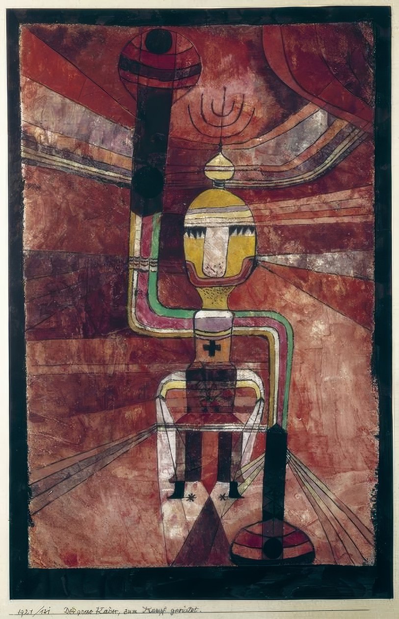 O grande imperador, pronto para a batalha de Paul Klee