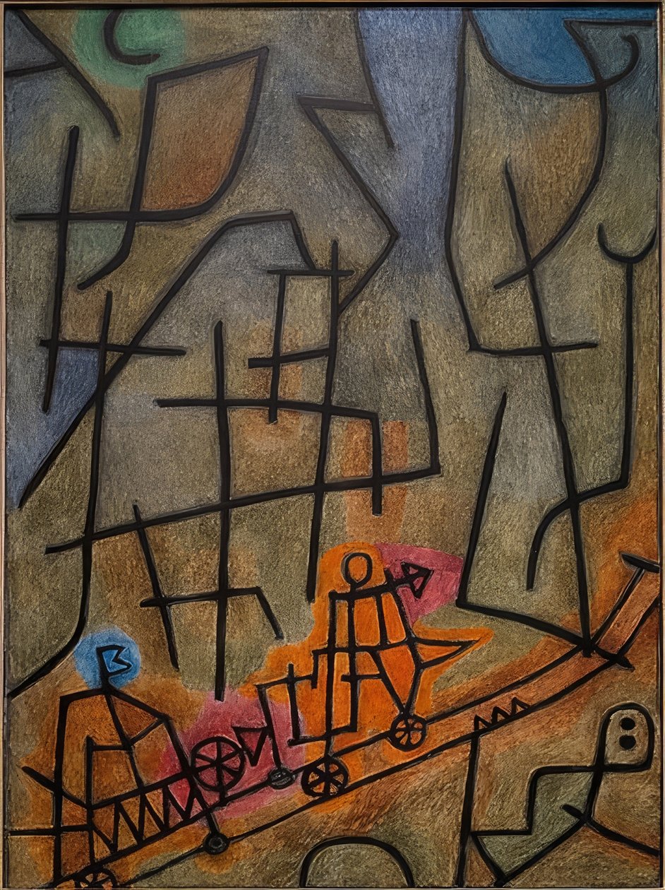 Conquistando a montanha. 1939 de Paul Klee