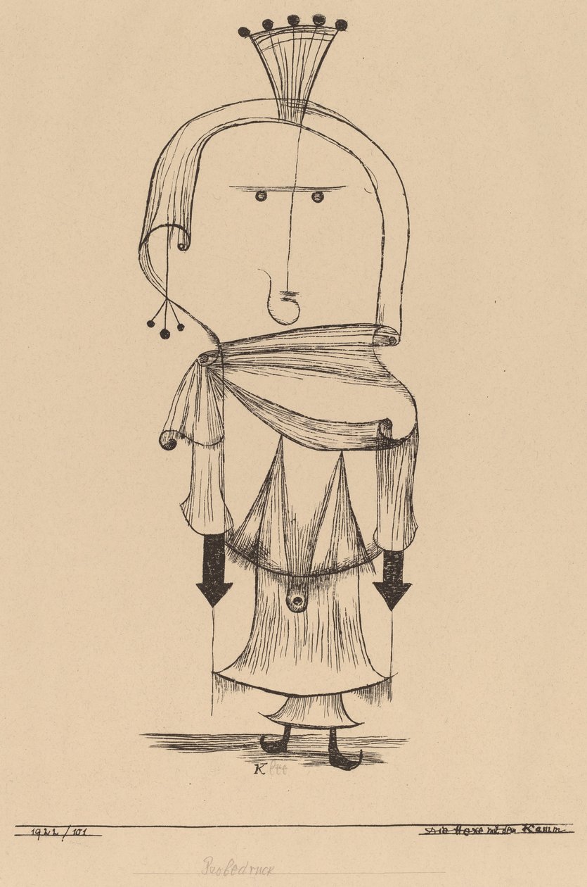A bruxa com um pente de Paul Klee