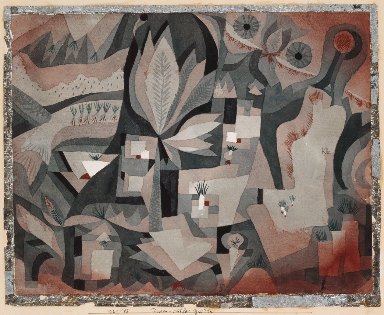 Jardim Seco-Frio, 1921. de Paul Klee