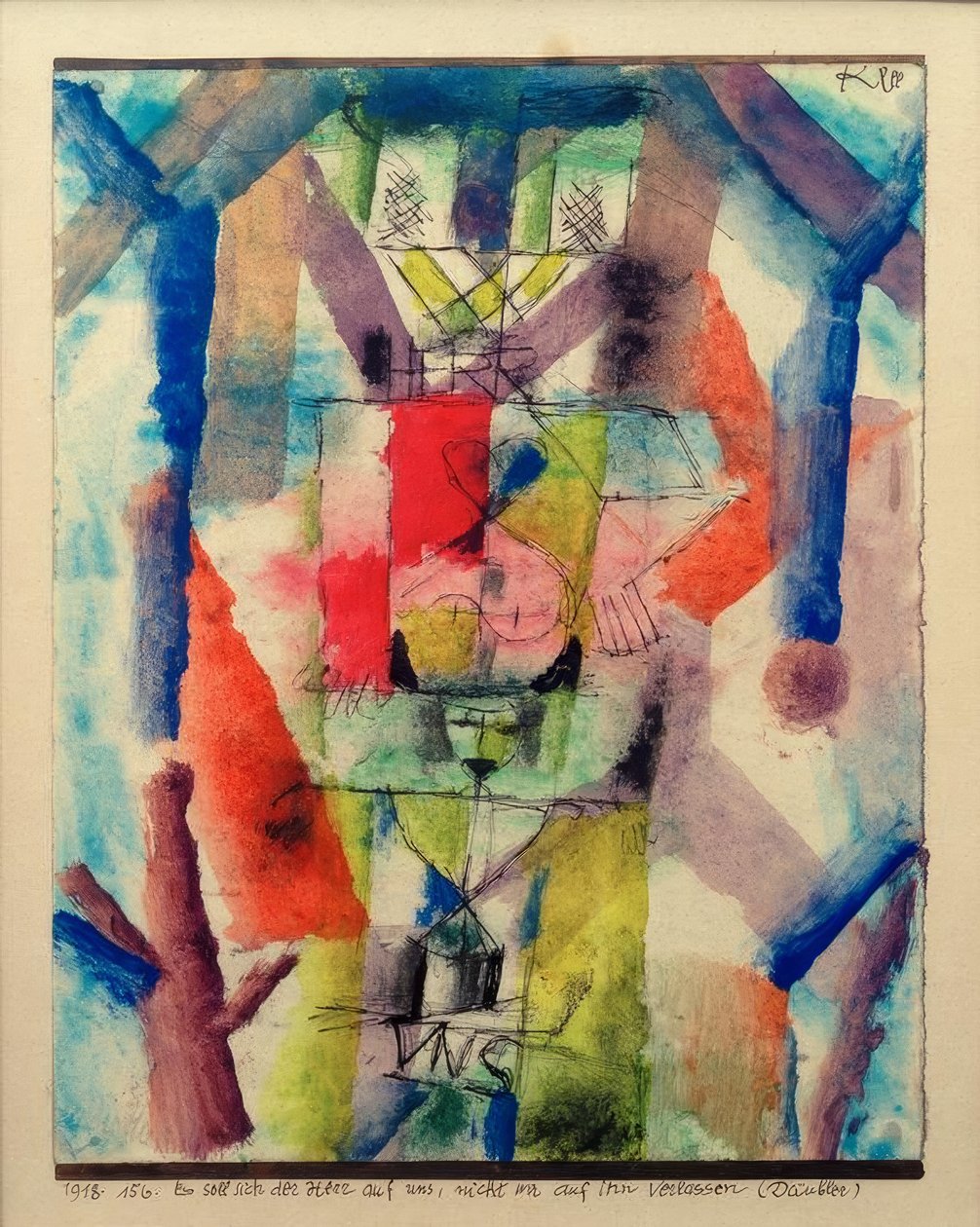 O Senhor deve confiar em nós, não nós nele de Paul Klee