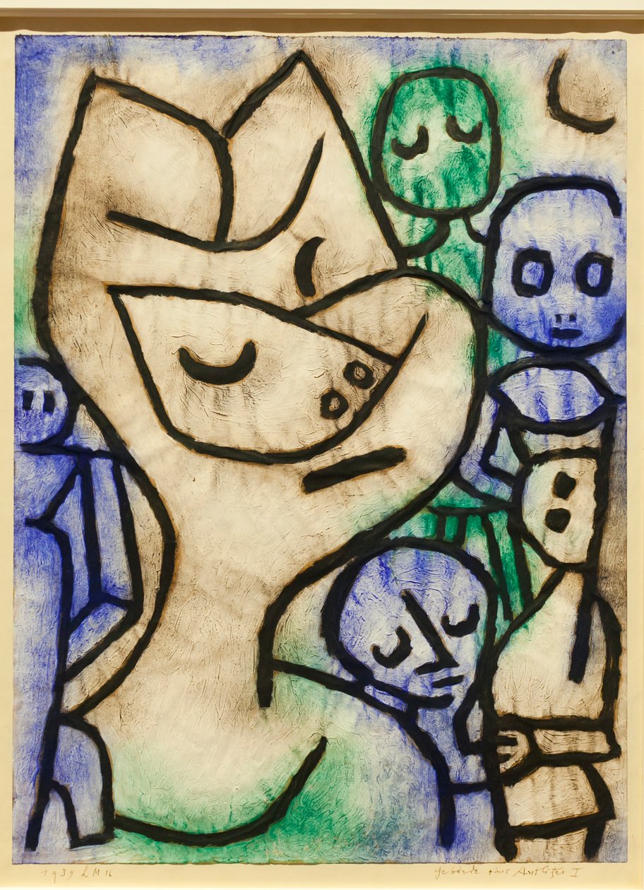 Expressão de um rosto (gesto de um rosto) de Paul Klee