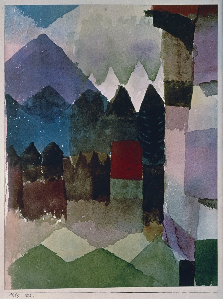Fohn Vento no Jardim de Franz Marc de Paul Klee