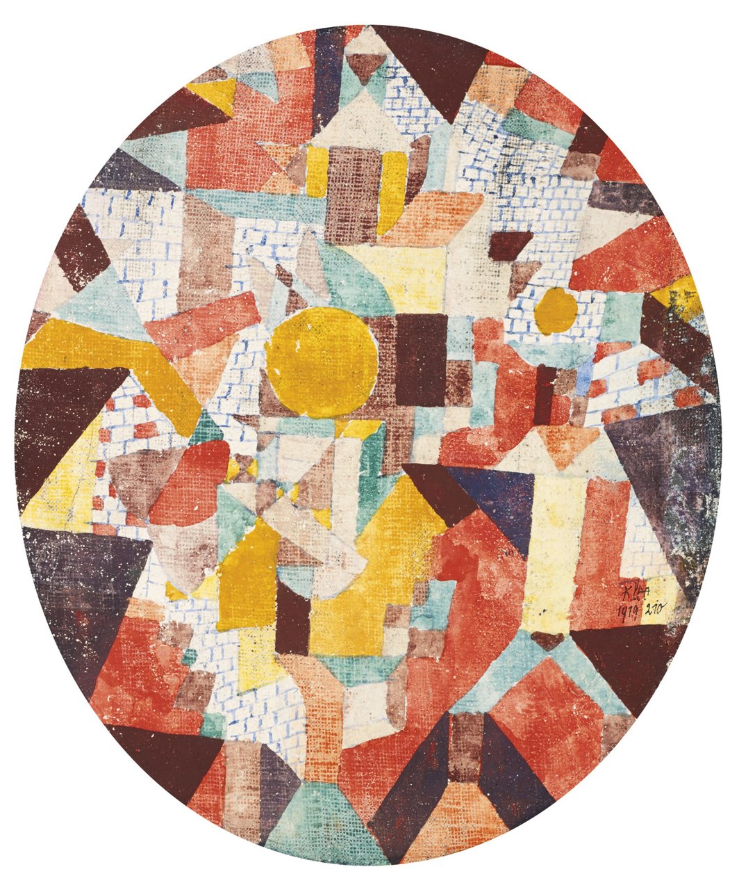 Lua cheia dentro das paredes de Paul Klee
