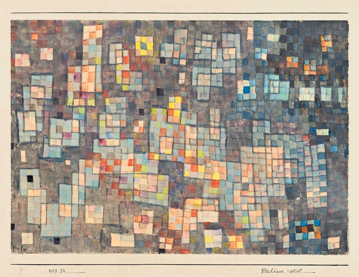 Quarto das estufas, 1927. de Paul Klee