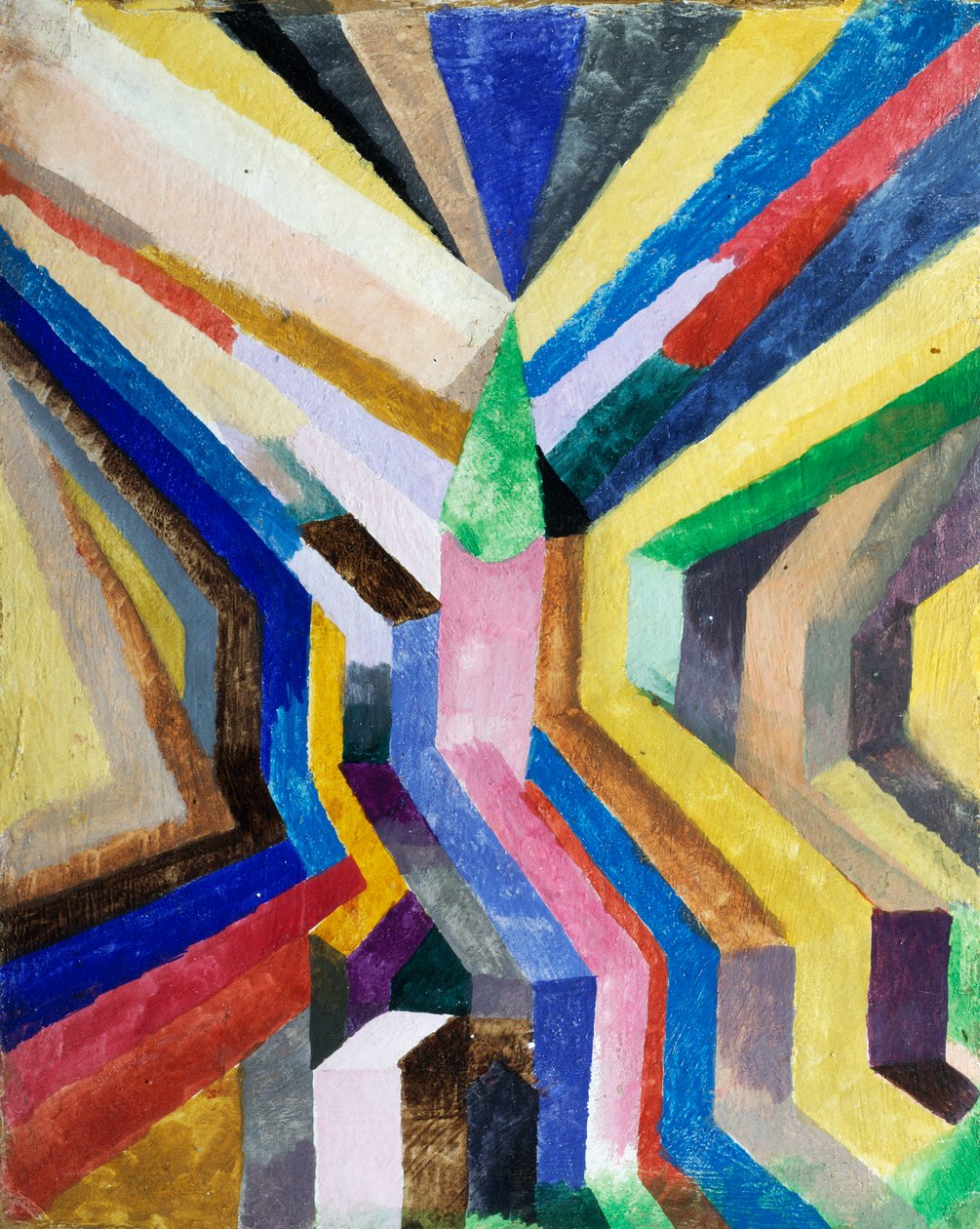 Igreja verde e campanário de Paul Klee