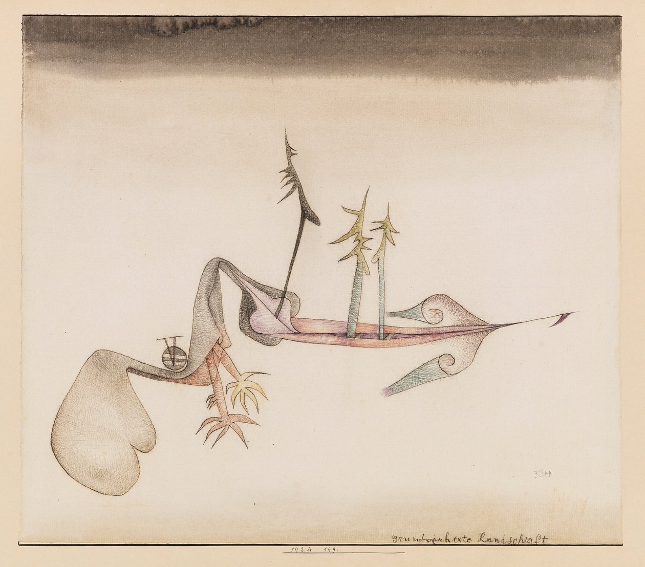 Paisagem enfeitiçada do solo, 1924. de Paul Klee