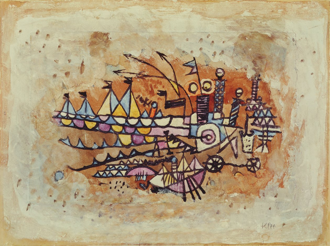 Cena portuária de Paul Klee