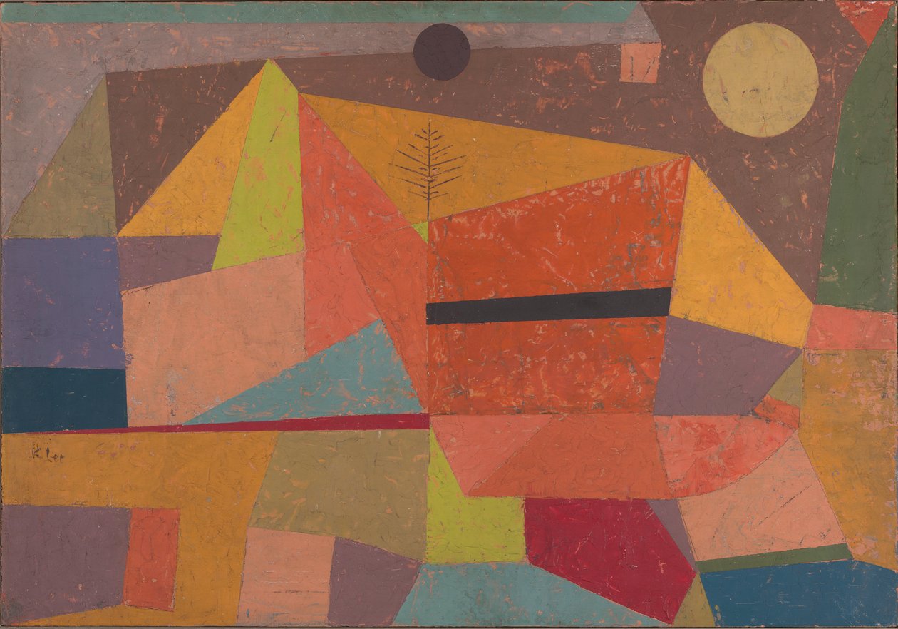 Alegre paisagem montanhosa de Paul Klee