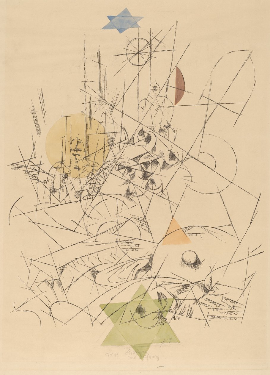 Esperança e Destruição Destruição e Esperança, 1916. de Paul Klee