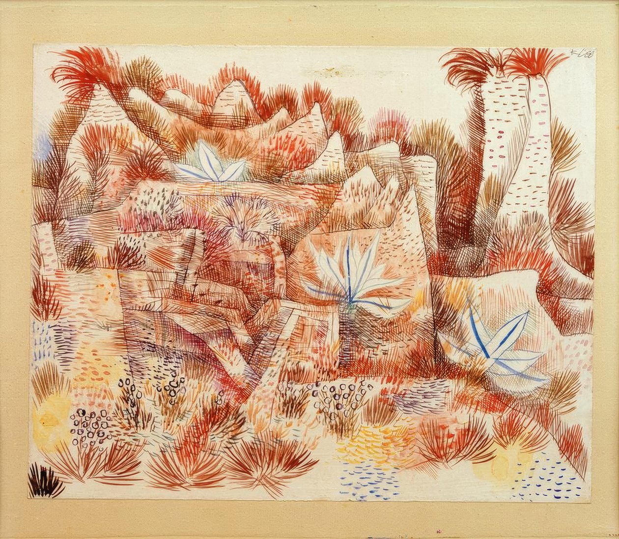 Paisagem com agaves de Paul Klee
