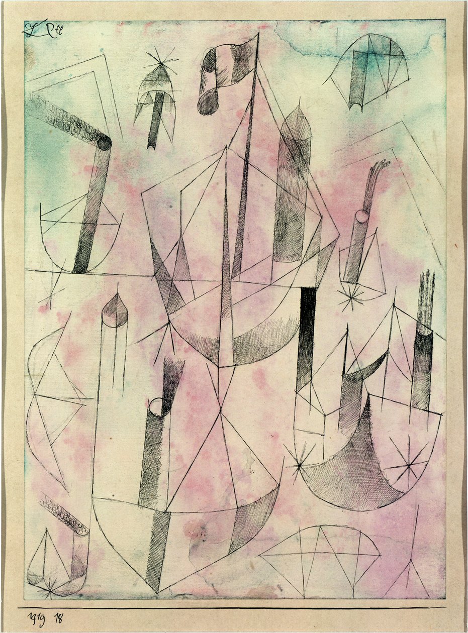 Pequena fantasia do barco a vapor de Paul Klee