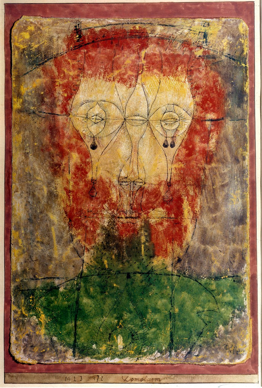 Pintura Lomolarm de Paul Klee (1879-1940) (ec.suiss.) 1923 (óleo sobre tela) de Paul Klee