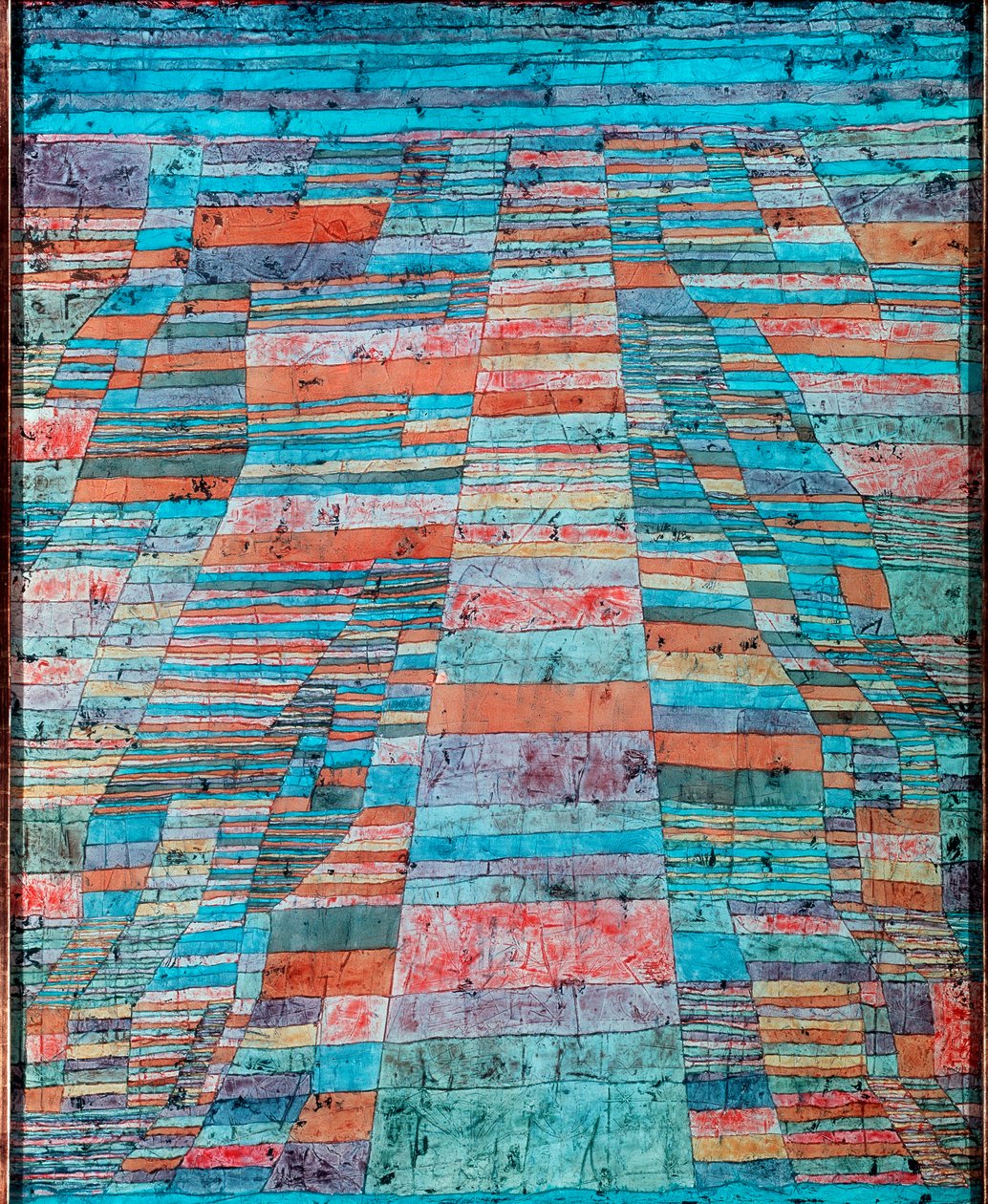 Estrada principal e estradas secundárias Pintura por Paul Klee (1879-1940) 1929 Sol. 83x67 cm Colónia, Museu Ludwig de Paul Klee