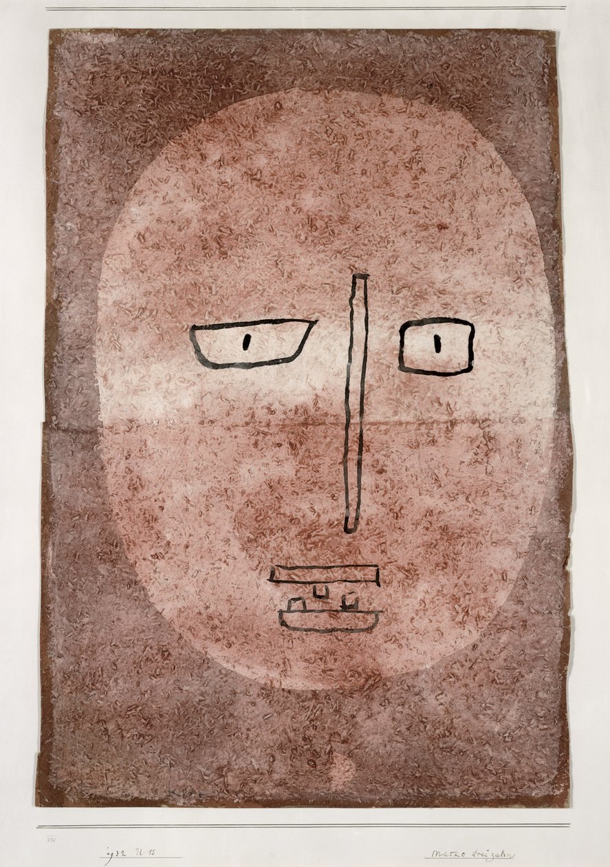 Máscara com três dentes de Paul Klee