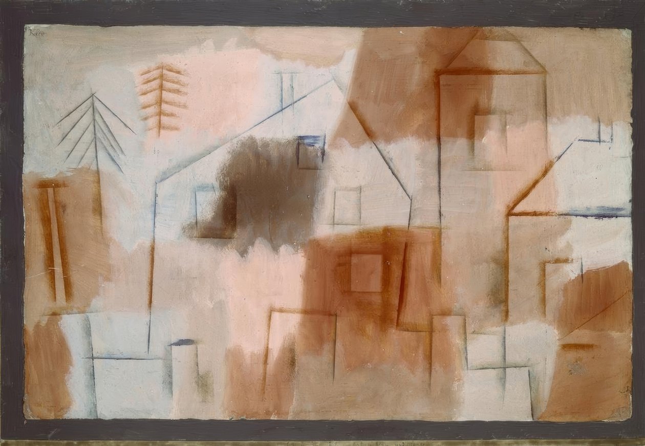Coloque em azul e laranja de Paul Klee