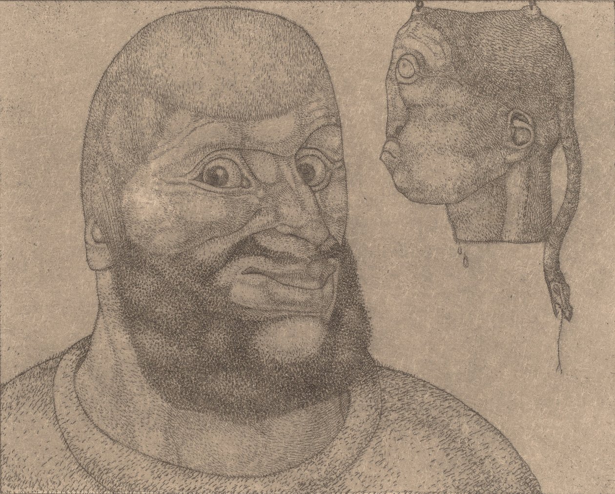 Perseu Wit triunfou sobre a tristeza [Perseus-The Triumph of Brain over Body], 1904. de Paul Klee