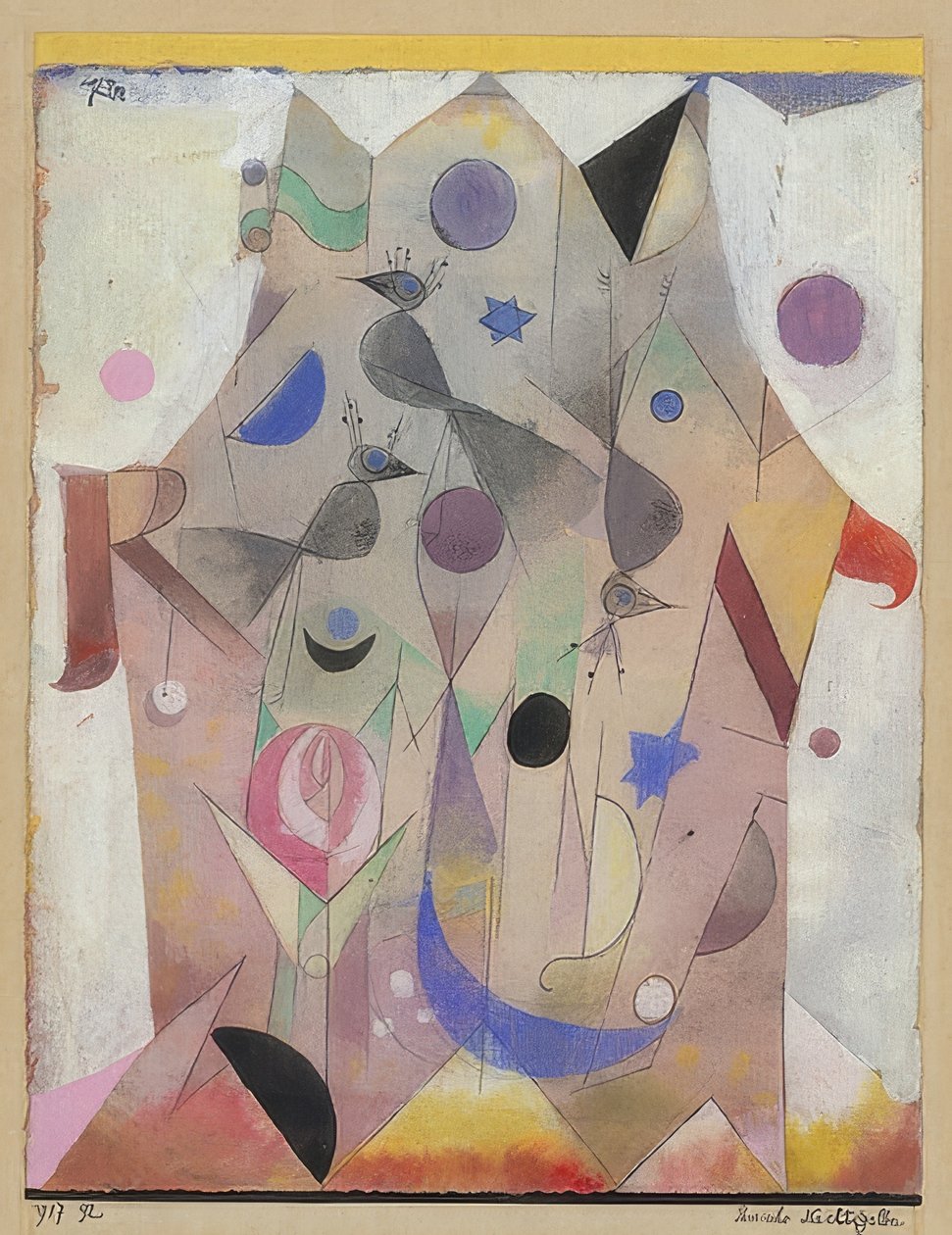Rouxinóis persas. 1917 de Paul Klee