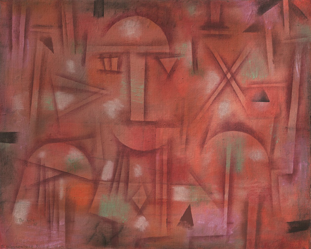 Cristalização fisionômica, 1924. de Paul Klee