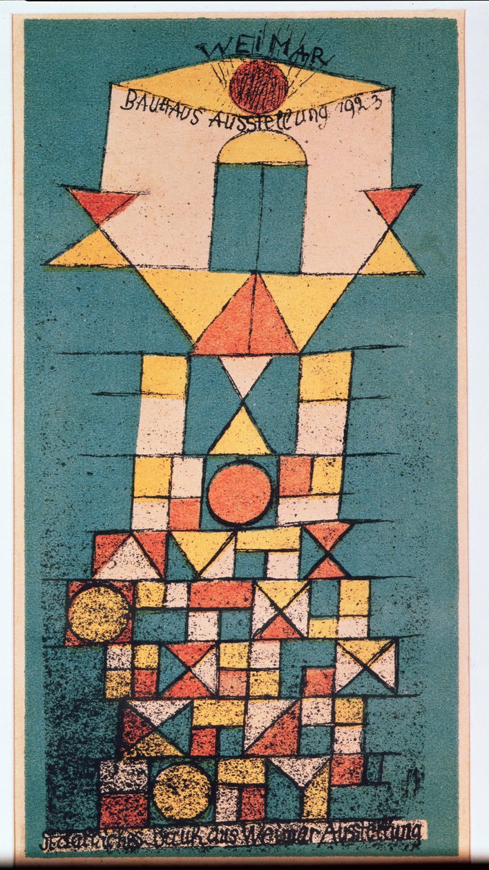 Cartão postal para a exposição Bauhaus 