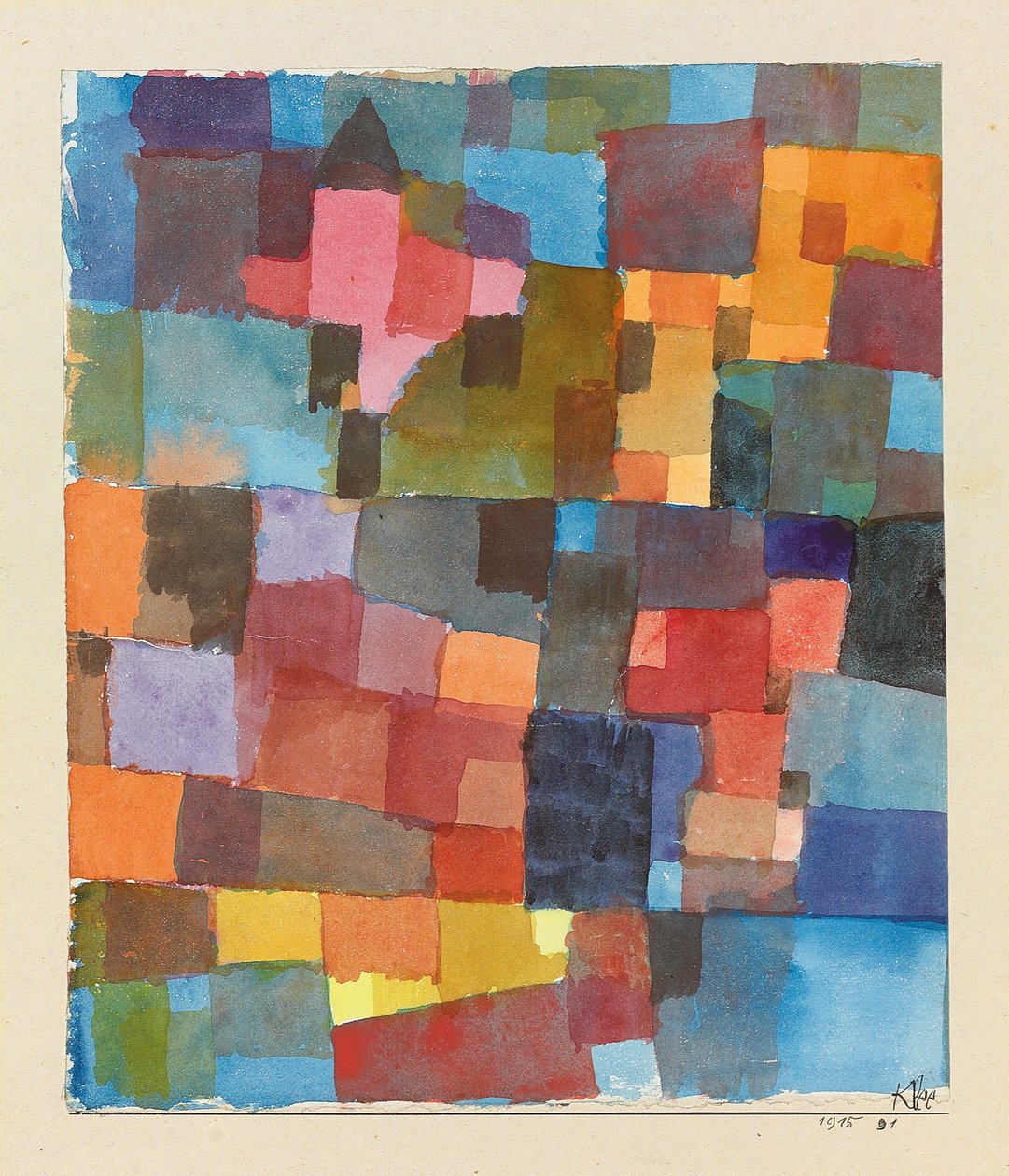 Arquitecturas de salas (sobre o frio e o calor) de Paul Klee