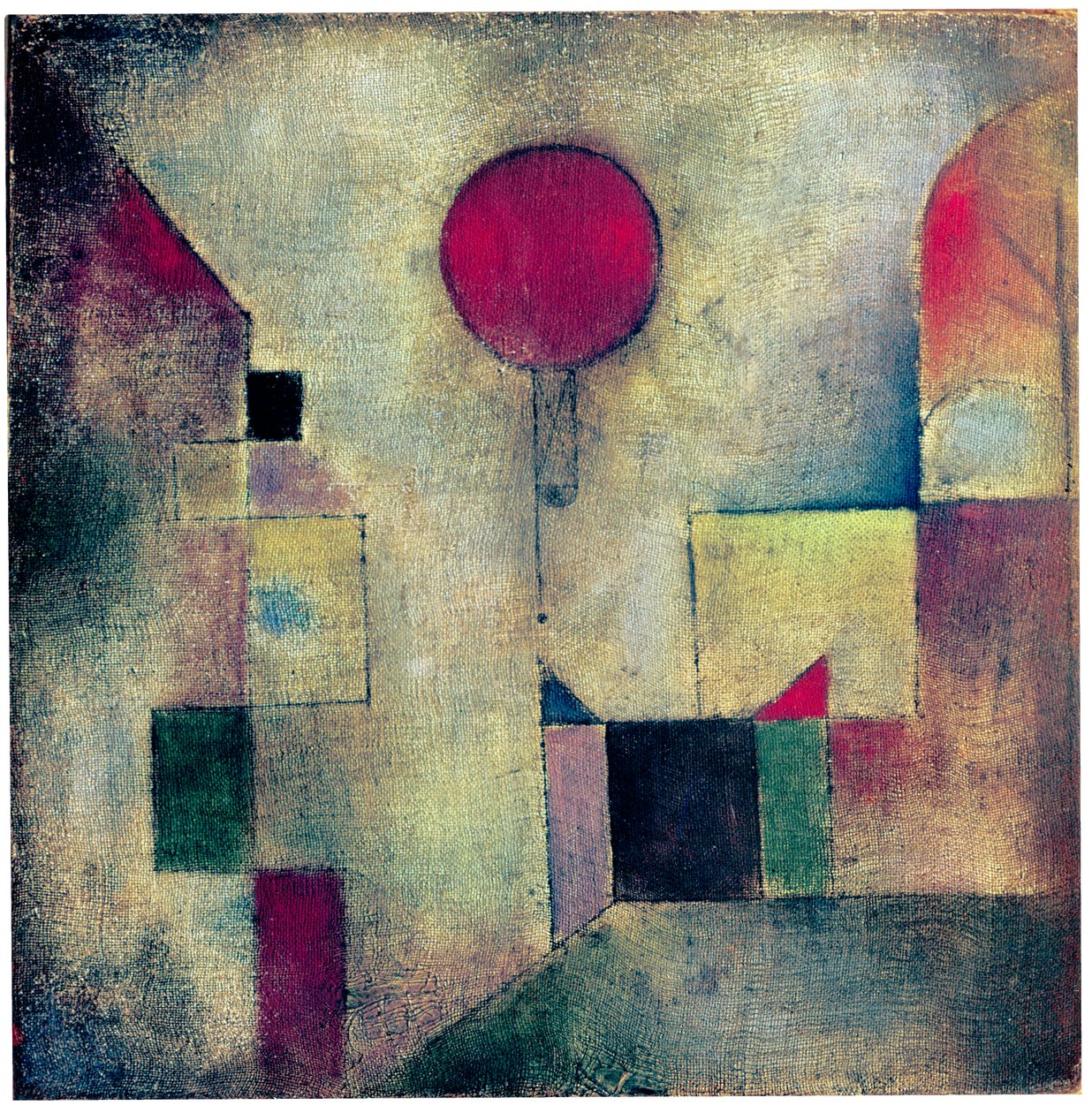 Balão vermelho, 1922 de Paul Klee