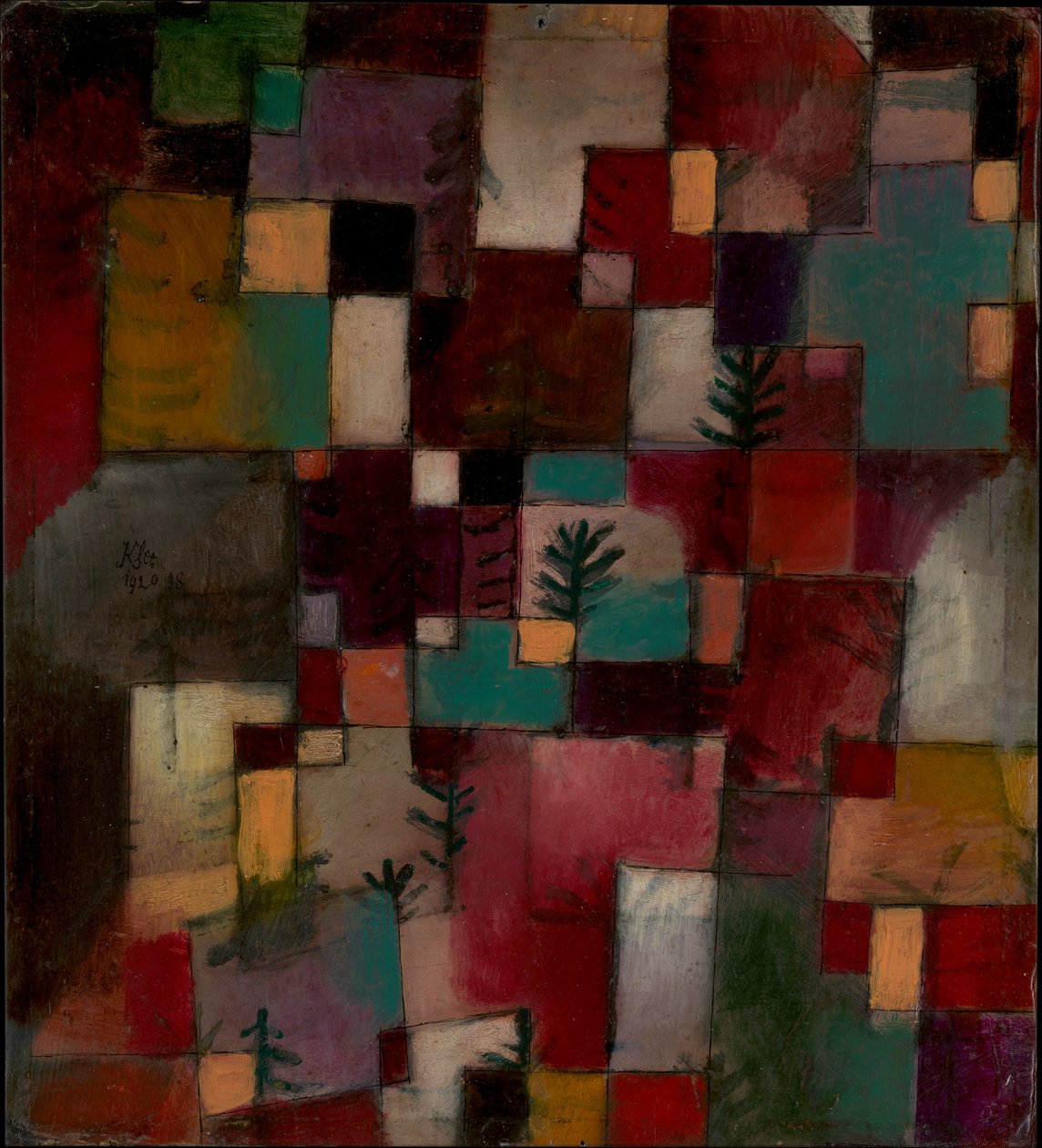 Ritmos vermelho-verde e Violeta-amarelo de Paul Klee