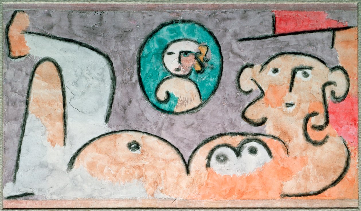 Reflexões sobre os descendentes - Aguarela de Paul Klee