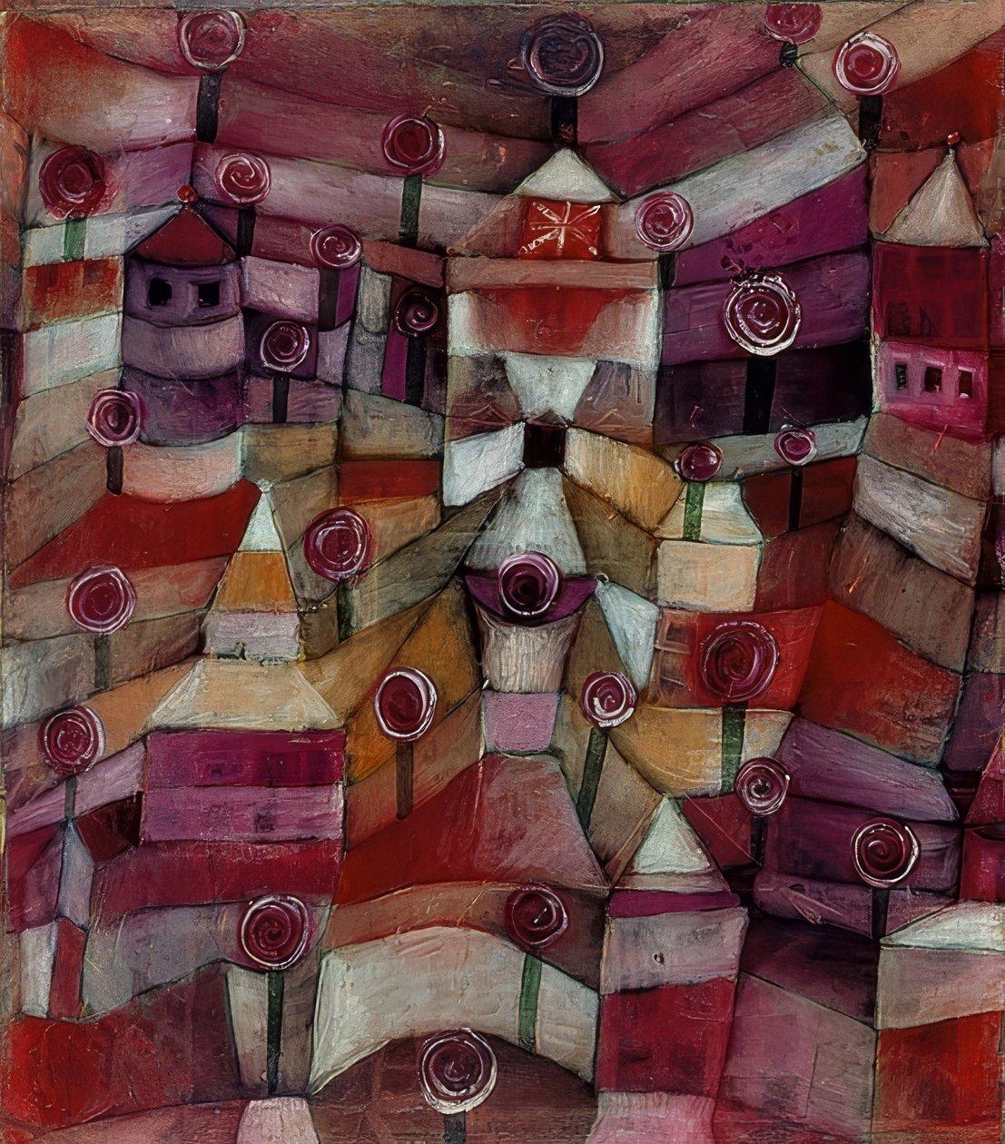 Jardim de rosas. 1920 de Paul Klee