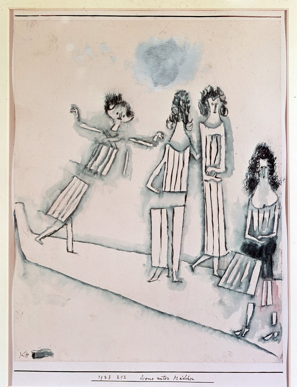 Cena com raparigas (Desenho, século XX) de Paul Klee