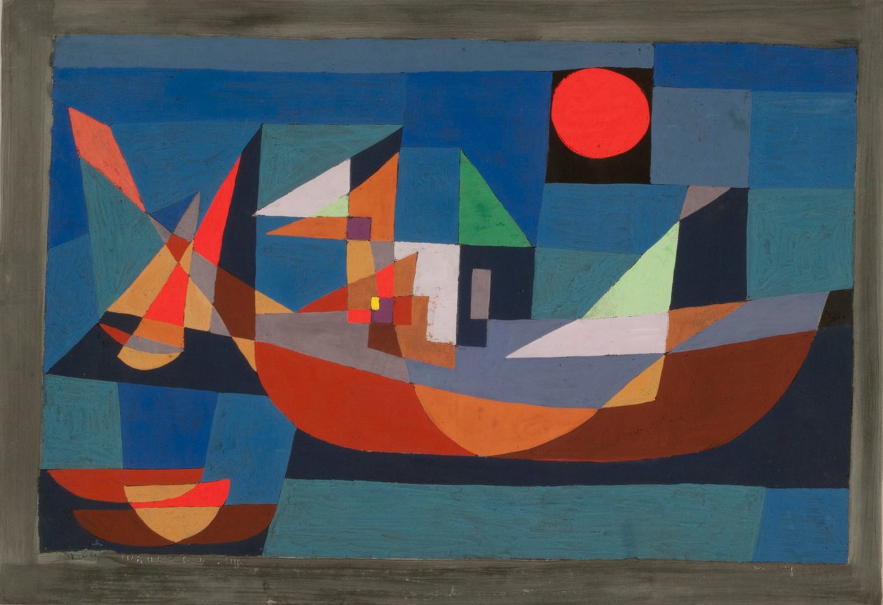 Navios em repouso, 1927. de Paul Klee