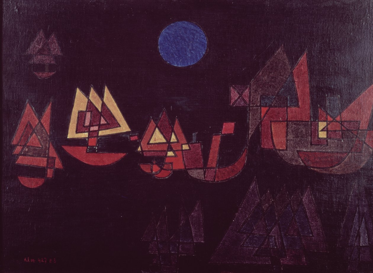 Navios na Escuridão de Paul Klee